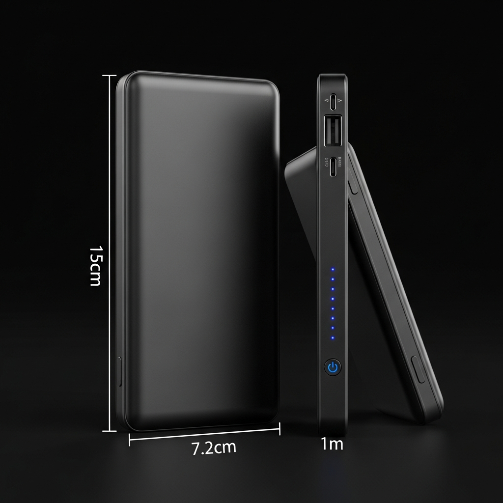 Batería Portátil 20000mAh con Linterna y Doble USB